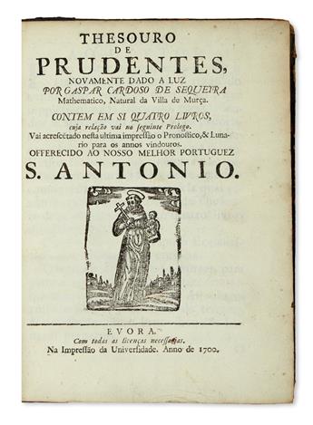 SCIENCE  CARDOSO DE SEQUEIRA, GASPAR. Thesouro dos Prudentes.  1700